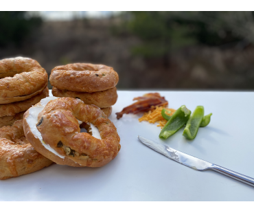 Low Carb NY Style Jalapeno Cheddar Bagels 9 pack - Fresh Baked